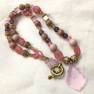 Vintage Swarovski Crystals Faux Gemstone Necklace